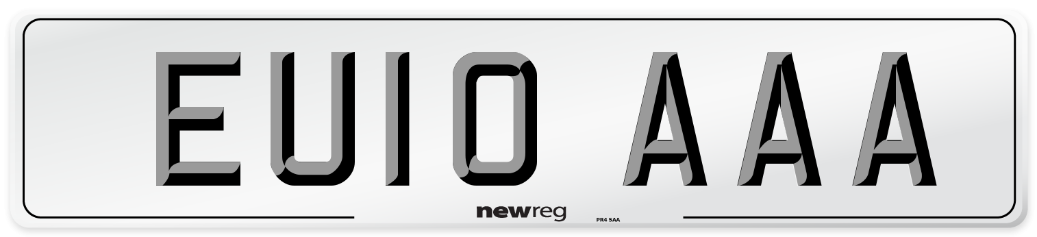 EU10 AAA Number Plate from New Reg